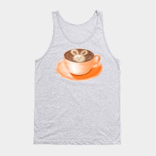 Easter Cappuccino Art Bunny Tank Top